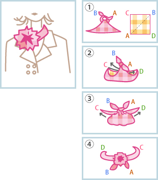 スーツに小さな花を咲かせてランクアップ　コサージュ巻き